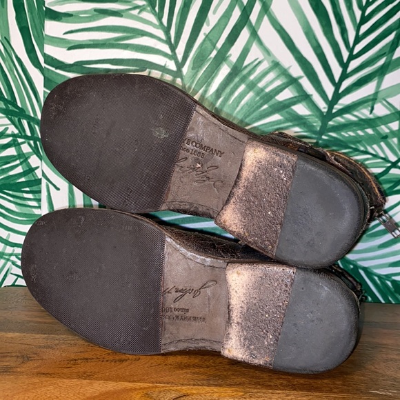 Frye Phillip Studded Harness Boots Distressed Leather 76492 5.5B - Picture 8 of 10